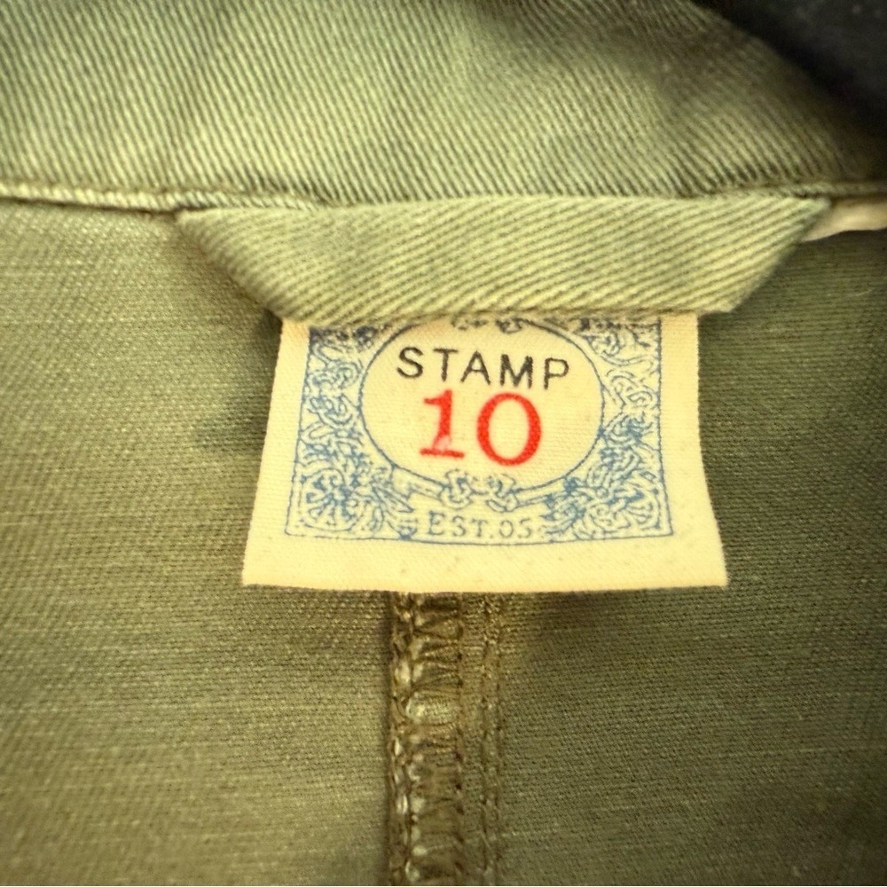 Authentic Stamp 10 Button Down Utility Jacket L/X… - image 3